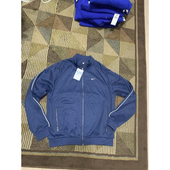 New Nike Authentic 6453 Track Jacket Navy Blue Medium - Picture 2 of 7